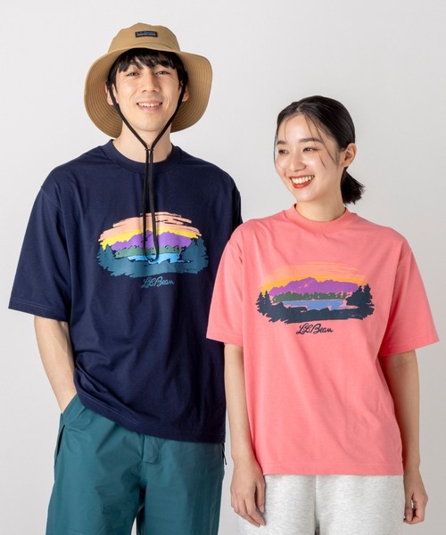 tシャツ 「JAPAN EDITION」カントン・マウンテン・レイク・グラフィック・ティ レディース L.L.Bean tシャツ 「JAPAN EDITION」カントン・マウンテン