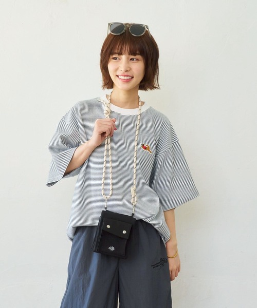 kaoyorinakami tシャツ punchcat border tee / パンチキャットボーダー