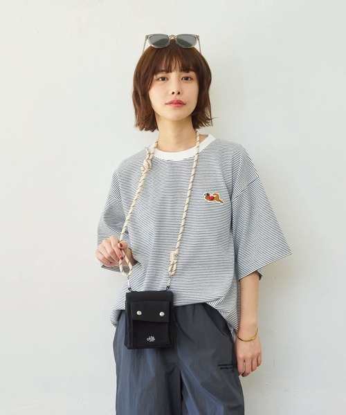 kaoyorinakami tシャツ punchcat border tee / パンチキャット