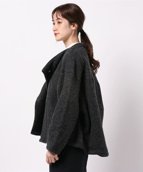 Plantation プランテーション　ノーカラージャケット　M　イッセイミヤケ Plantation（プランテーション） ノーカラージャケット M size グレー