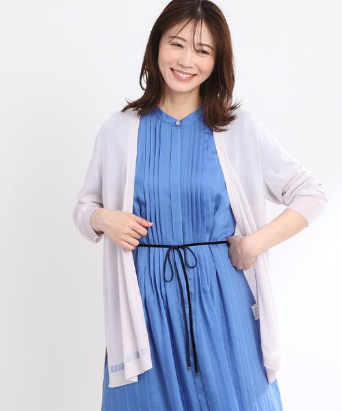 カーディガン 「夏SALE／手洗い可」涼しげ着流しカーディガン レディース