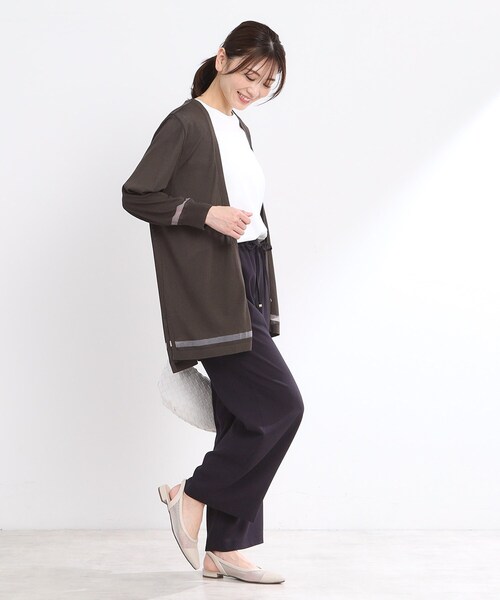 【夏SALE／手洗い可】涼しげ着流しカーディガン Reflect カーディガン 「夏SALE／手洗い可」涼しげ着流し