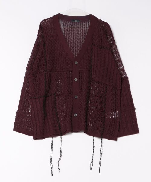 HARE（ハレ） ニットカーディガン FREE レッド メンズ : ZOZOTOWN