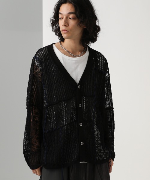 HARE（ハレ） ニットカーディガン FREE レッド メンズ : ZOZOTOWN