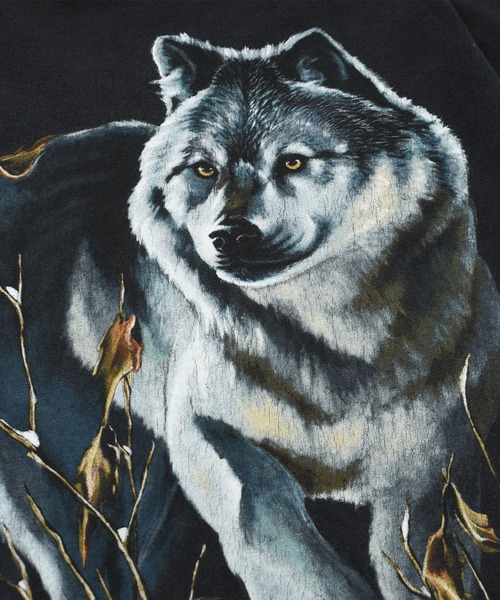Hanes tシャツ 「ヴィンテージ古着」90's “wolf” アニマル