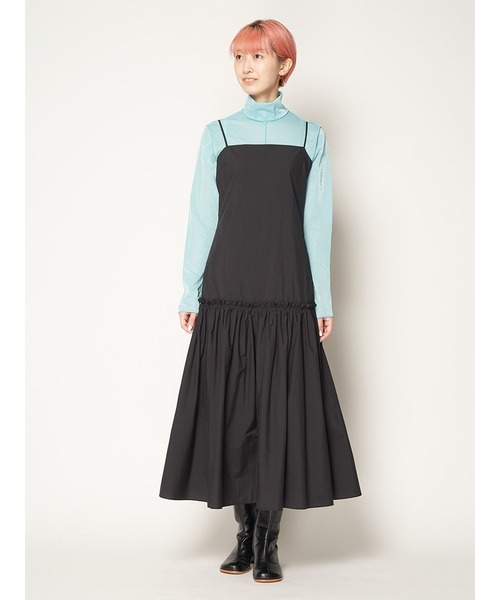 「FURFUR」 コンビワンピース FREE グレー レディース_画像6