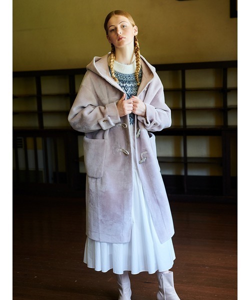 「FURFUR」 コンビワンピース FREE グレー レディース_画像9