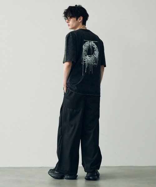 SULLEN TOKYOスウェットワイドパンツ Black SEN TOKYO スウェットパンツ ジャージ リラクシーな履き心地。ルーズ