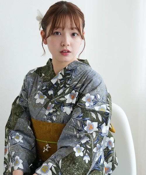 【試着のみ】ひとりで着れる！かんたん二部式浴衣セット utatane 国内染色 utatane 浴衣 ひとりで着れる！かんたん二部式浴衣セット 国内