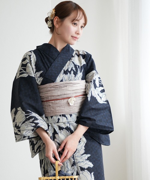 新品未使用　ひとりで着れる　かんたん二部式　浴衣セット utatane 国内染色 utatane 浴衣 ひとりで着れる！かんたん二部式浴衣セット 国内染色
