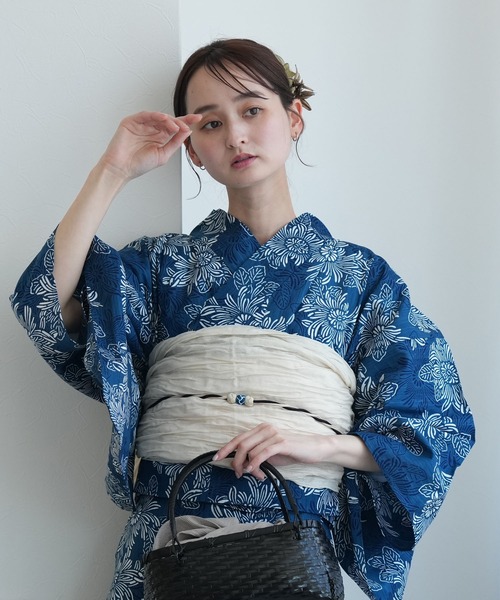 まだ暖かい、、どうする？すぐ着れる！褒められ単衣着物セット BOTAN 久留米織 木綿着物 日本製 レディース 単衣 着物 洗える