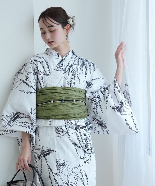【試着のみ】ひとりで着れる！かんたん二部式浴衣セット utatane 国内染色 utatane（ウタタネ）の「ひとりで着れる！かんたん二部式浴衣