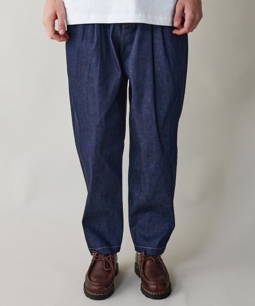 【美品】RonHerman テーパード スウェット デニム トラウザーズ パンツ ロバート ワイドフィット ブラックデニムパンツ｜RHC(アール