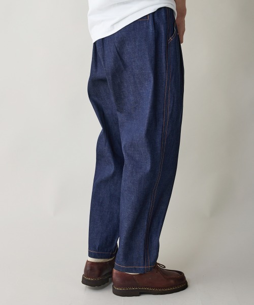 ジーンズ rehacer : Pleat Denim Trousers / プリーツデニム トラウザーズ メンズ レディース