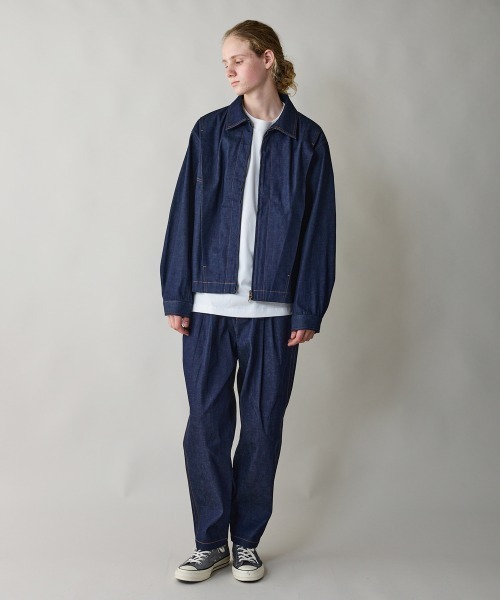 ジーンズ rehacer : Pleat Denim Trousers / プリーツデニム トラウザーズ メンズ レディース