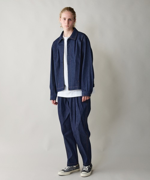 rehacer（レアセル） ジーンズ : Pleat Denim Trousers / プリーツ
