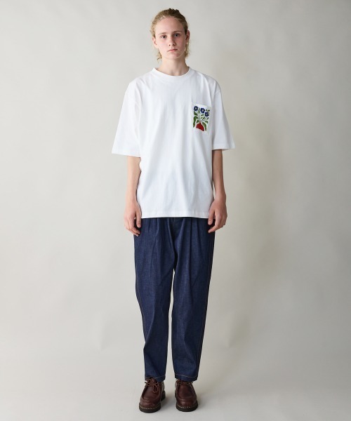 ジーンズ rehacer : Pleat Denim Trousers / プリーツデニム トラウザーズ メンズ レディース