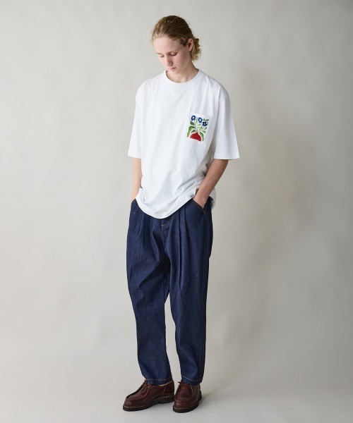 rehacer（レアセル） ジーンズ : Pleat Denim Trousers / プリーツ