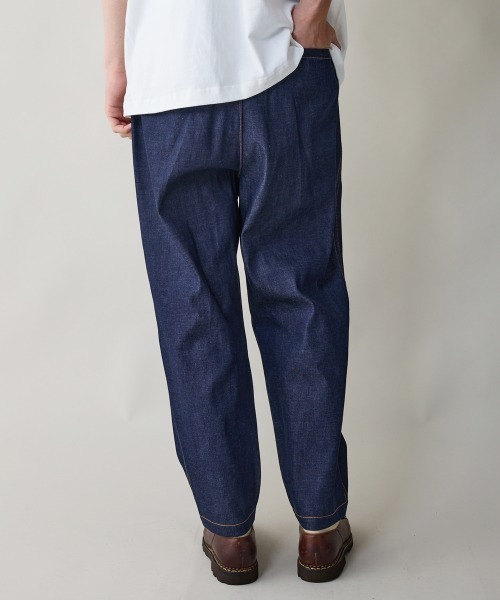 ジーンズ rehacer : Pleat Denim Trousers / プリーツデニム トラウザーズ メンズ レディース