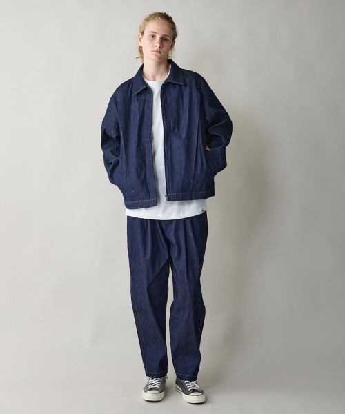 ジーンズ rehacer : Pleat Denim Trousers / プリーツデニム トラウザーズ メンズ レディース