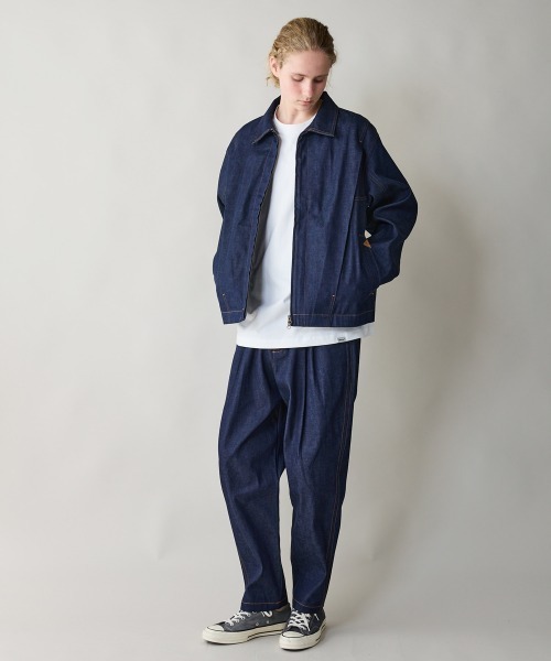 ジーンズ rehacer : Pleat Denim Trousers / プリーツデニム トラウザーズ メンズ レディース
