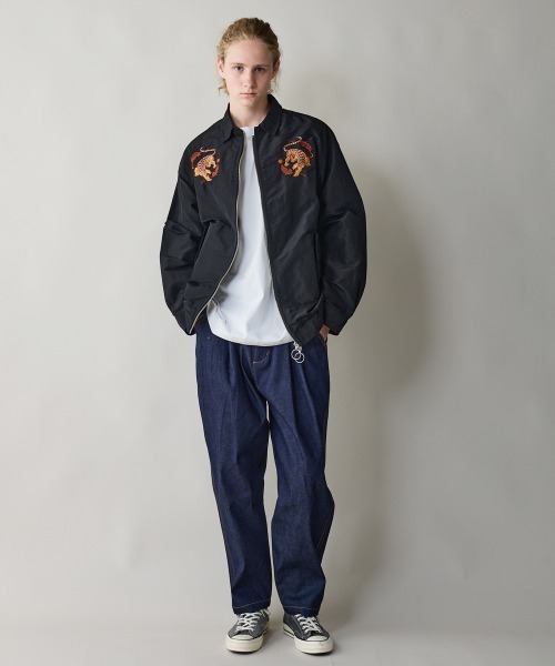 ジーンズ rehacer : Pleat Denim Trousers / プリーツデニム トラウザーズ メンズ レディース