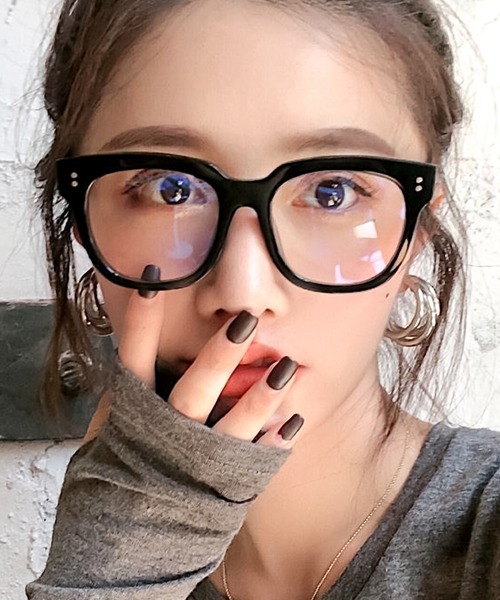 blanc 伊達眼鏡 Blanc de Blue 伊達メガネ メガネ 眼鏡 スクエアレンズクリアメガネ