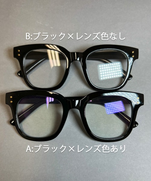 blanc 伊達眼鏡 Blanc de Blue 伊達メガネ メガネ 眼鏡 ビックフレームクリアメガネ