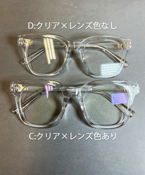 BLANC.. メガネ レディース Blanc de Blue 伊達メガネ メガネ 眼鏡 ビックフレームクリアメガネ
