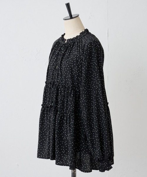 「BEARDSLEY」 長袖シャツ FREE ブラック レディース BEARDSLEY 「BEARDSLEY」 長袖ブラウス FREE ブラック