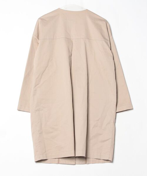 「SHIPS Days」 ノーカラーコート M~L ベージュ レディース_画像2