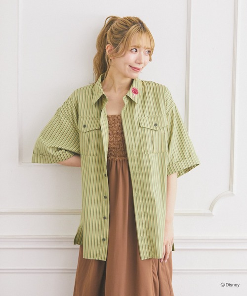 Disney（ディズニー） ブラウス シャツ ズートピア/ニック/ストライプ