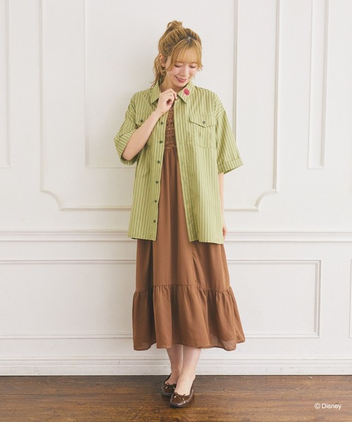 Disney（ディズニー） ブラウス シャツ ズートピア/ニック/ストライプ