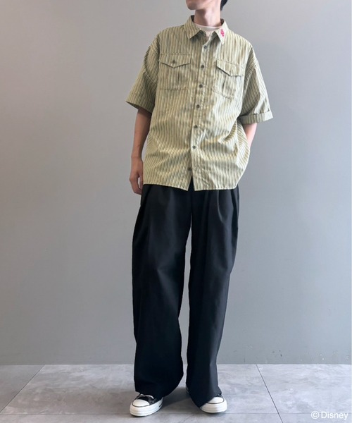 Disney（ディズニー） ブラウス シャツ ズートピア/ニック/ストライプ