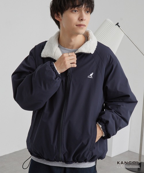 カンゴール  アウター カンゴール KANGOL KANGOL ロゴ刺繍入りハイネックジップアップ長袖