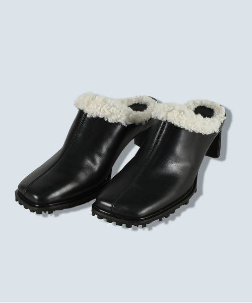 OMMO ミュール OMMO（オーエムエムオー） シューズ ミュール SQUARE TOE BOA MULE