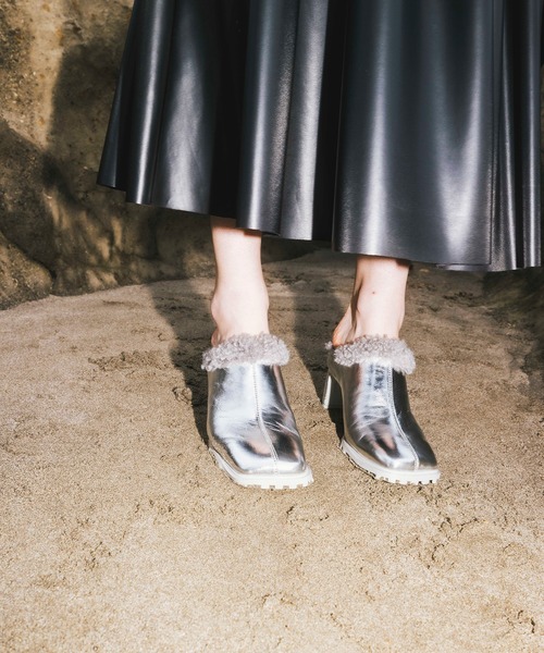 OMMO（オーエムエムオー） シューズ ミュール SQUARE TOE BOA MULE