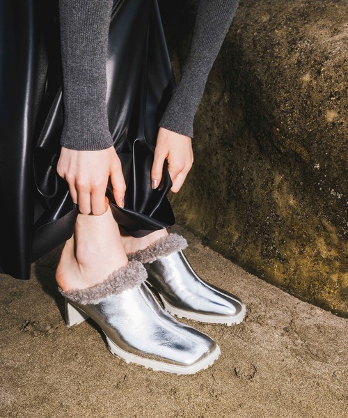 OMMO（オーエムエムオー） シューズ ミュール SQUARE TOE BOA MULE