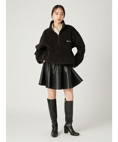 FRAY I.D レザーライクミニスカート FRAY I.D スカート レザーライクサーキュラーミニスカート