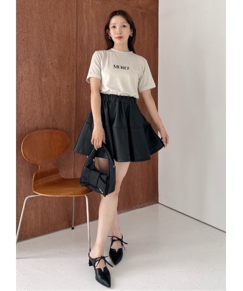 FRAY I.D ミニスカート FRAY I.D スカート レザーライクサーキュラーミニスカート