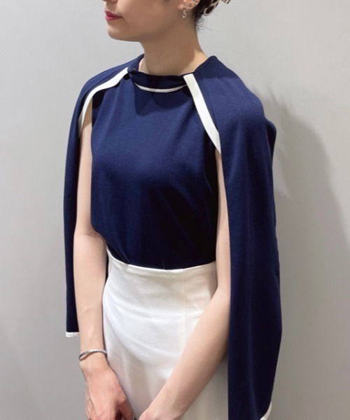 「CELFORD」 ニットアンサンブル ONE SIZE ブルー レディース_画像2