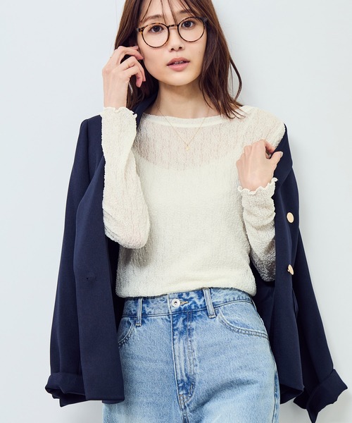 ロペピクニック ROPE Picnic カットソー コットンレース Uネック 半 ROPE' PICNIC｜ロペピクニックのトップス（レース）人気ランキング