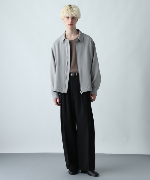 HARE ズボン HARE スラックス 「SET UP対応」クリスプディープタックワイド