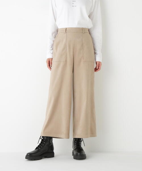 human woman（ヒューマンウーマン） ワイドパンツ パンツ ストレッチ