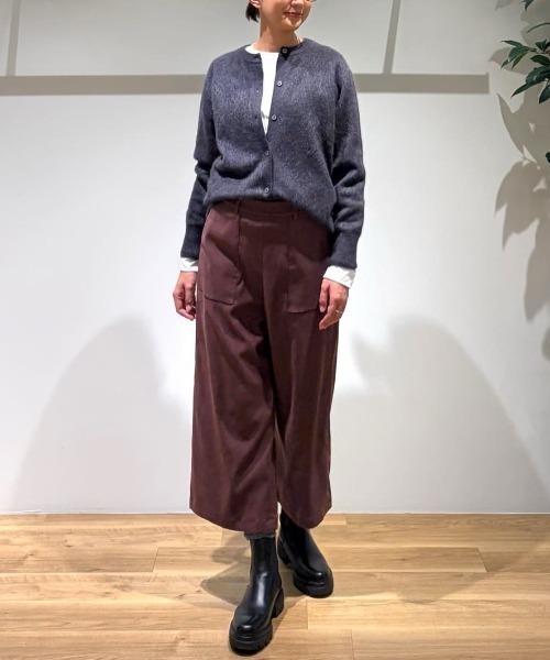 human woman（ヒューマンウーマン） ワイドパンツ パンツ ストレッチ