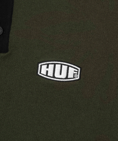 「HUF」 半袖ポロシャツ MEDIUM ブラック メンズ_画像4