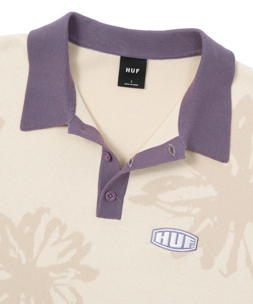 「HUF」 半袖ポロシャツ MEDIUM ブラック メンズ_画像6