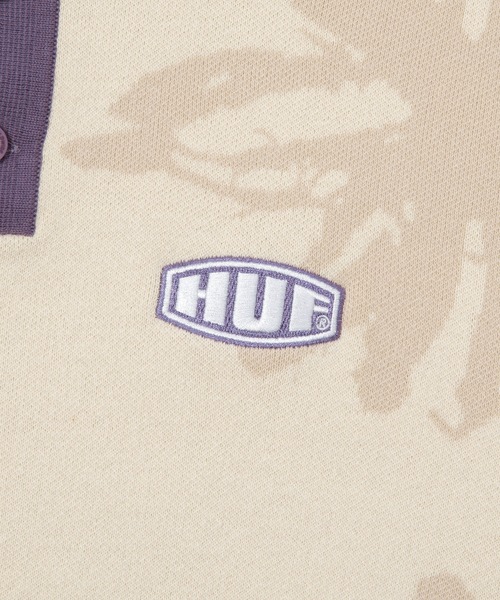 「HUF」 半袖ポロシャツ MEDIUM ブラック メンズ_画像7
