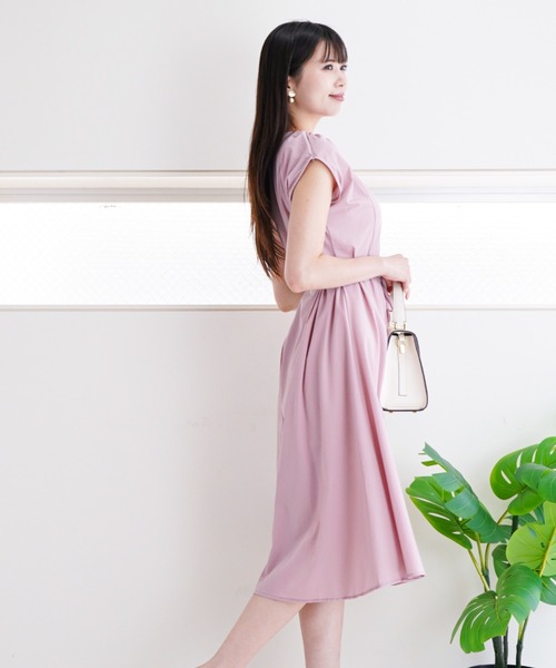 「a lot of love」 半袖ワンピース FREE グレー レディース_画像8