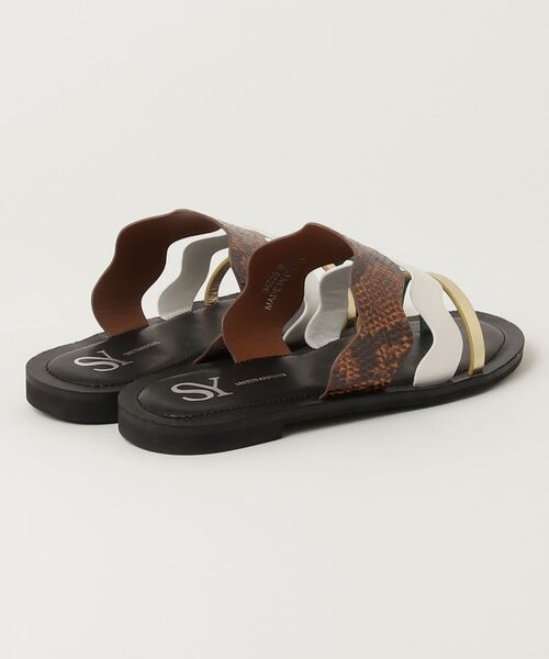 「SY UNITED ARROWS」 フラットサンダル S ブラック レディース_画像2